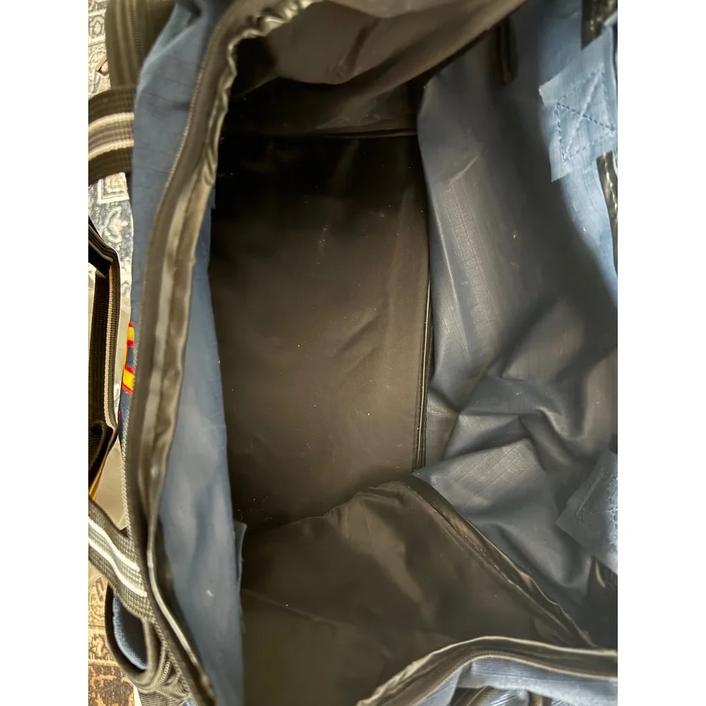 VTG B.U.M. Equipment XXL Duffel Bag Navy Blue Ripstop Nylon Travel Gym Bag